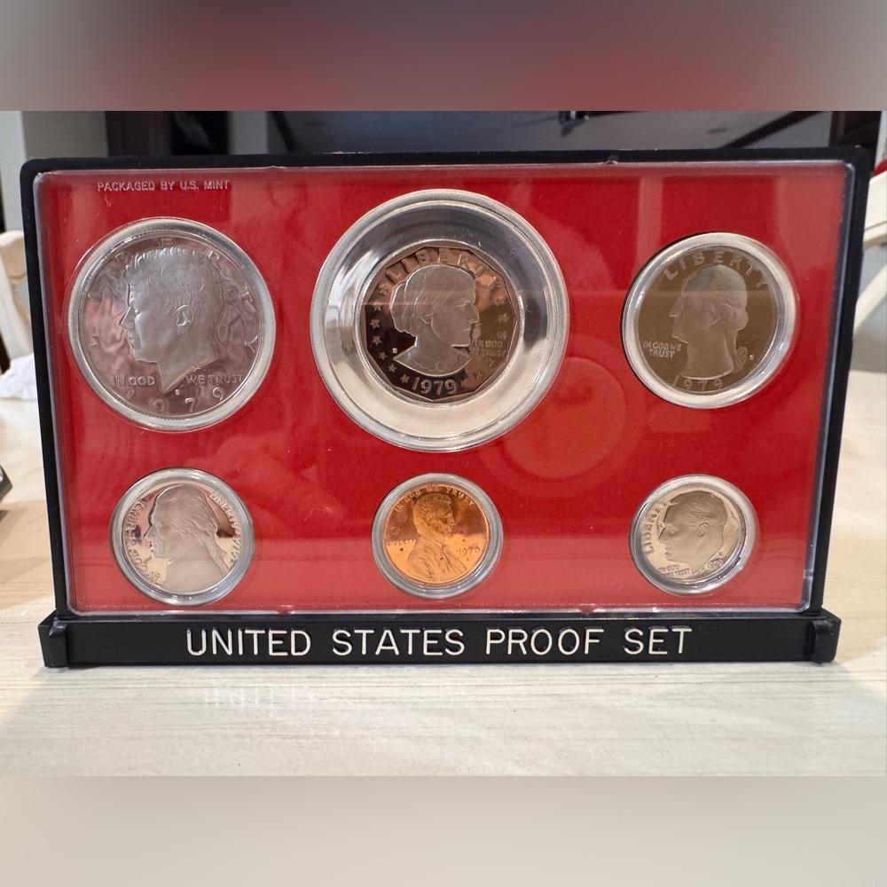 1979-S U.S. Mint Proof Set Type 1 Filled S 6-Coin Set Original Box